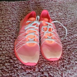 Pink Nike training shoes